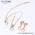 64520 Xuping wholesale Environmental Copper 18k gold filled jewelry sets ladies jewellery